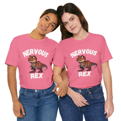 Tough and Nervous Rex Unisex T-Shirt – Funny & Adorable Unisex Dino Tee for Every Occasion