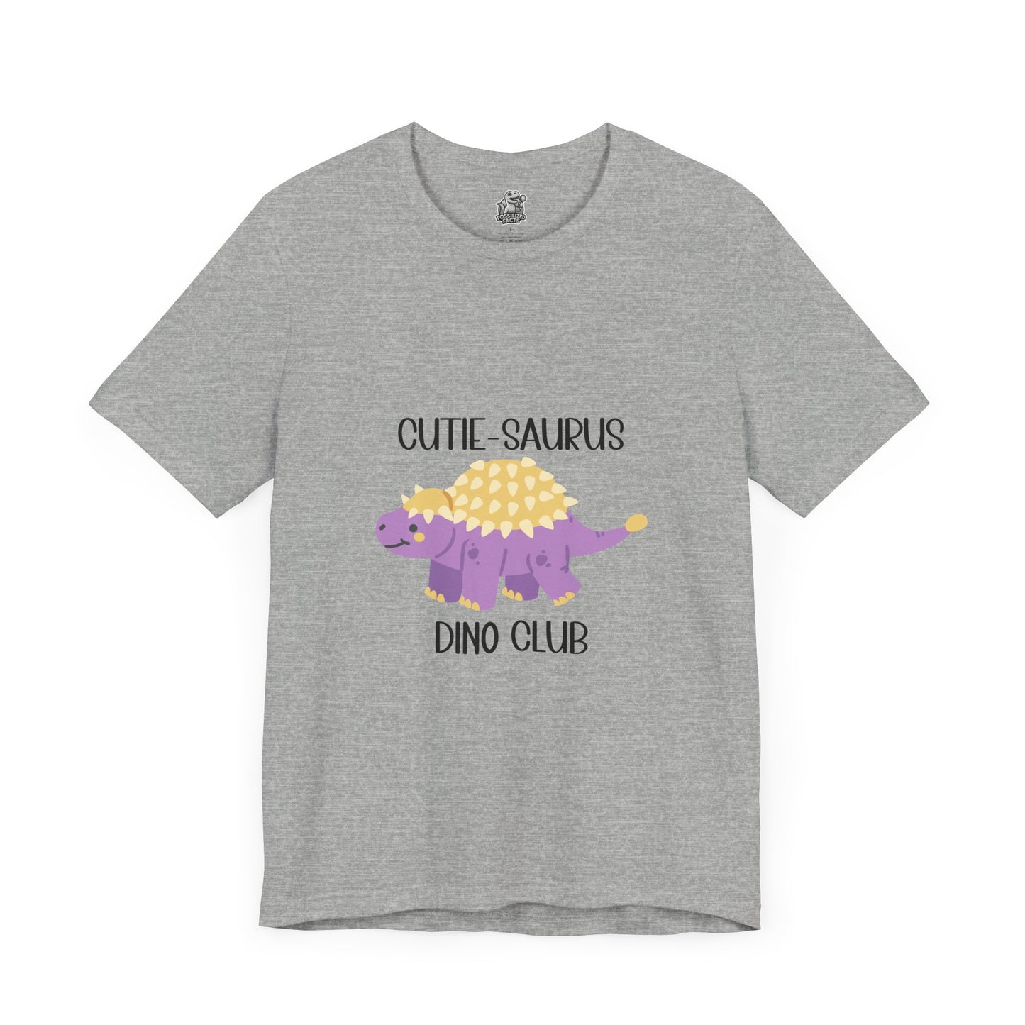 Ankylosaurus Ankylosaurus Cutie Saurus Dino Club Purple - Black Graphic - Unisex Jersey Short Sleeve Tee Super Comfy Dino T-Shirt Gift