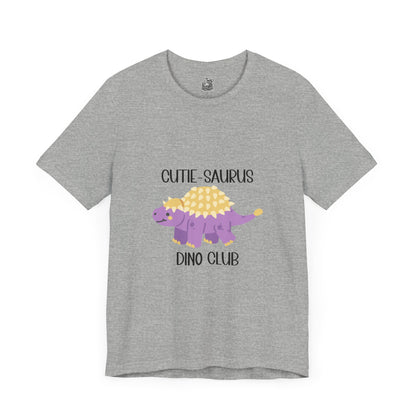 Ankylosaurus Ankylosaurus Cutie Saurus Dino Club Purple - Black Graphic - Unisex Jersey Short Sleeve Tee Super Comfy Dino T-Shirt Gift