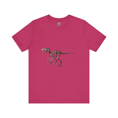 Velociraptor Skeleton Tee – Classic Fossil Design for Dinosaur Enthusiasts! 🦖💀🦴 - Unisex Jersey Short Sleeve Tee Super Comfy Dino T-Shirt Gift