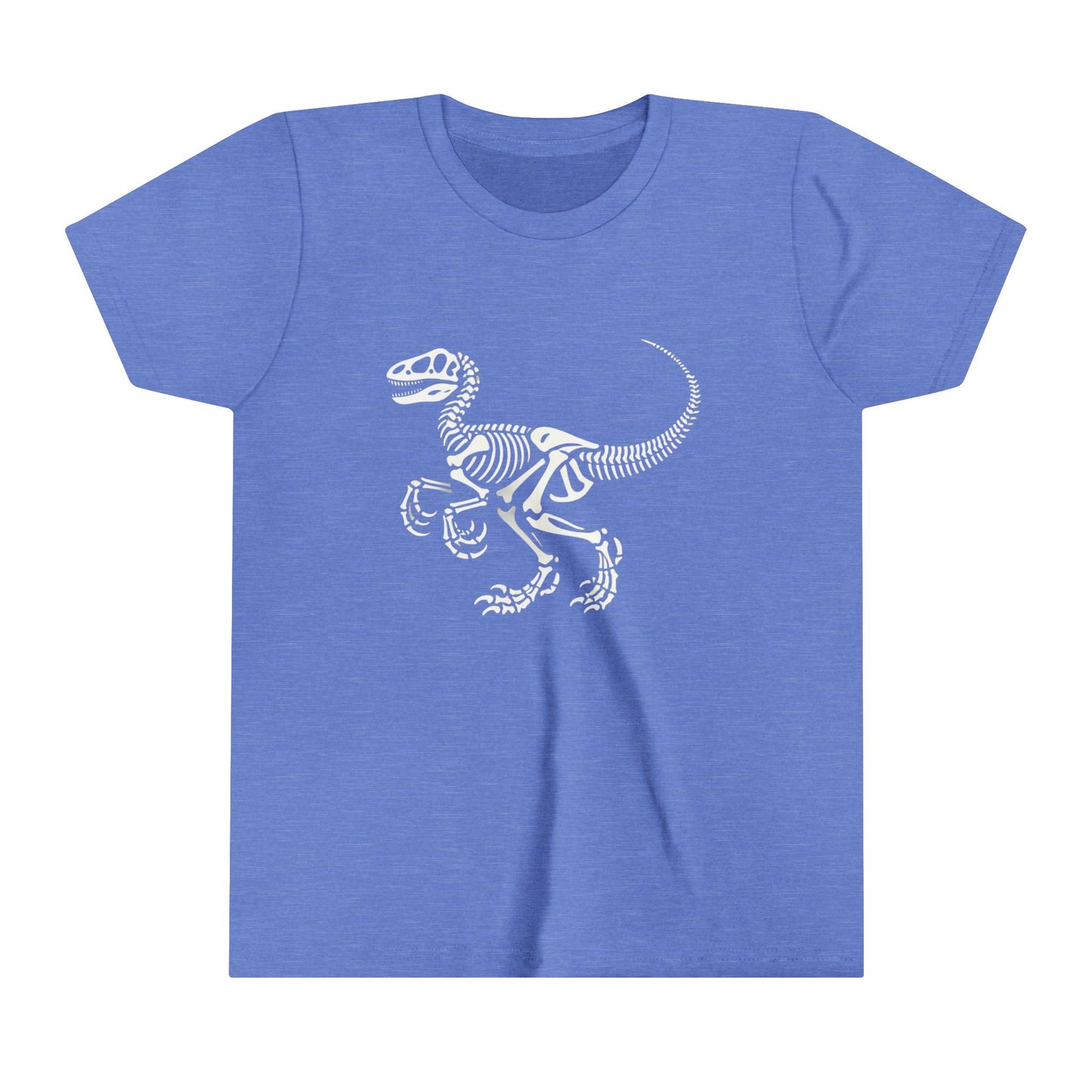 Youth Classic Velociraptor Skeleton Tee – Perfect Fossil Design for Dino Lovers! 🦖💀🦴 - Unisex Jersey Short Sleeve Tee Super Comfy Dino T-Shirt Gift