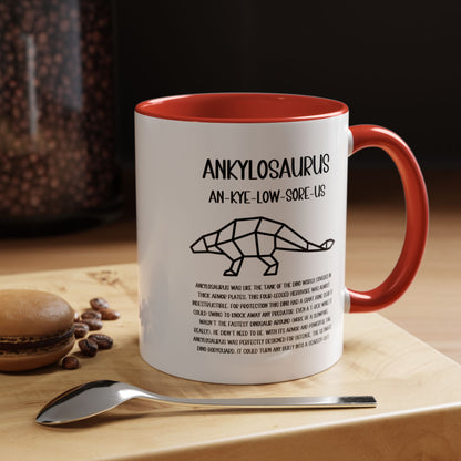 Polygon Ankylosaurus Mug with Detailed Black Graphic Amazing Gift for the Dino Lovers in your life