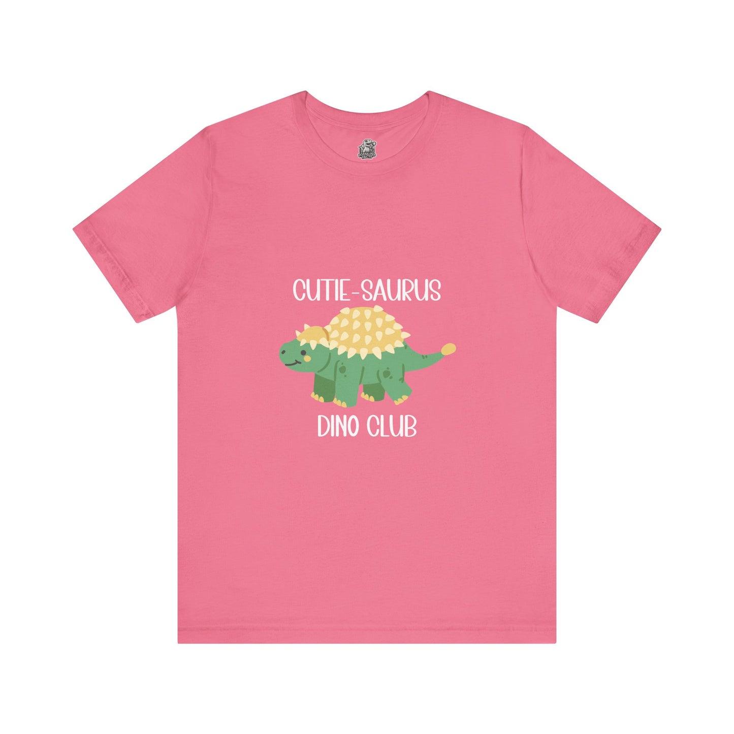 Ankylosaurus Cutie Saurus Dino Club Green - White Graphic - Unisex Jersey Short Sleeve Tee Super Comfy Dino T-Shirt Gift