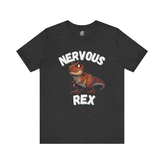 Tough and Nervous Rex Unisex T-Shirt – Funny & Adorable Unisex Dino Tee for Every Occasion