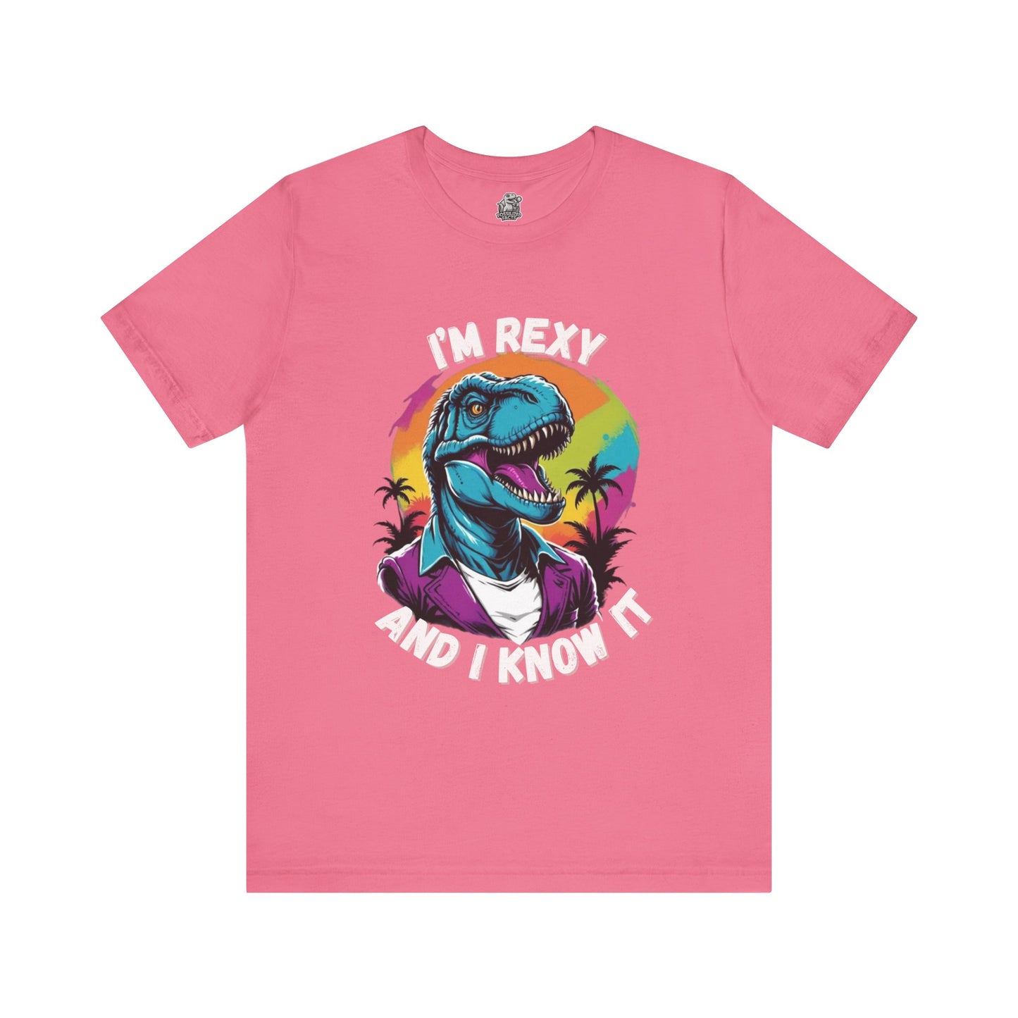 Retro Rex – I’m Rexy and I Know It Unisex T-Shirt with 80s Vibes & Cool T-Rex