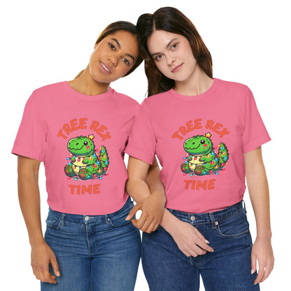 Tree Rex Time Christmas Kerry - Unisex Jersey Short Sleeve Tee Super Comfy Dino T-Shirt Gift