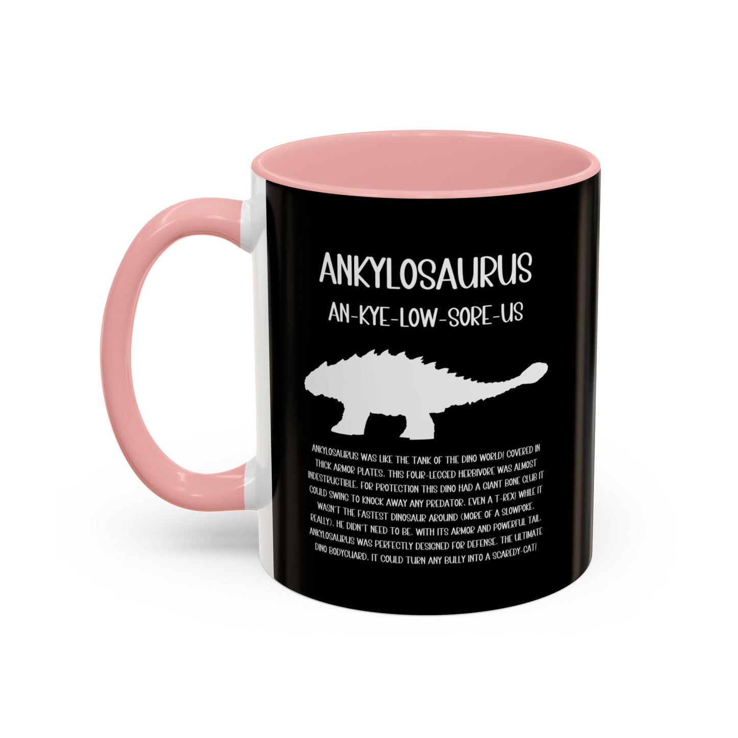 Ankylosaurus Mug with Detailed White Graphic Amazing Gift for the Dino Lovers in your life