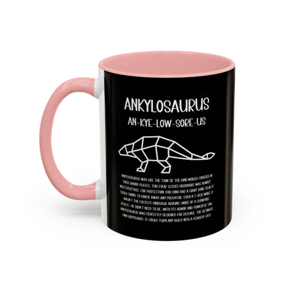 Polygon Ankylosaurus Mug with Detailed White Graphic Amazing Gift for the Dino Lovers in your life