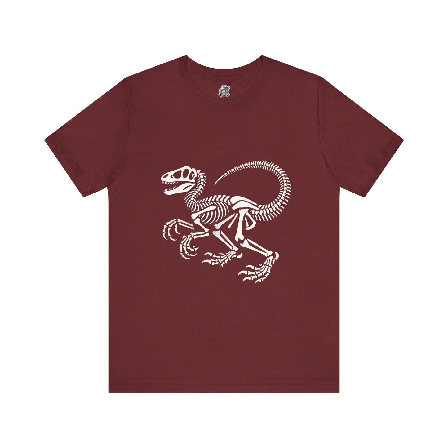 Classic Velociraptor Skeleton Tee – Bold Fossil Design for Dino Fans! 🦖🦴⚒️ - Unisex Jersey Short Sleeve Tee Super Comfy Dino T-Shirt Gift