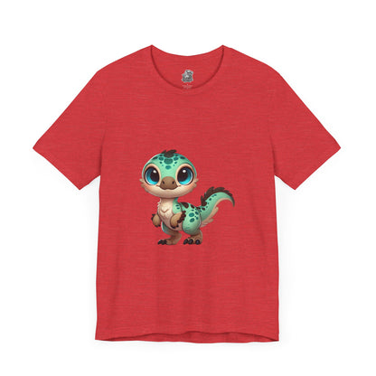 Adorable Baby Velociraptor Tee – Cuteness Overload for Dino Lovers! 🦖💚✨ - Unisex Jersey Short Sleeve Tee Super Comfy Dino T-Shirt Gift