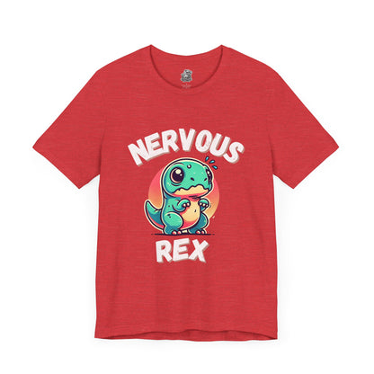 Nervous Rex Unisex T-Shirt – Cute & Funny Unisex Dinosaur Tee for All Dino Lovers