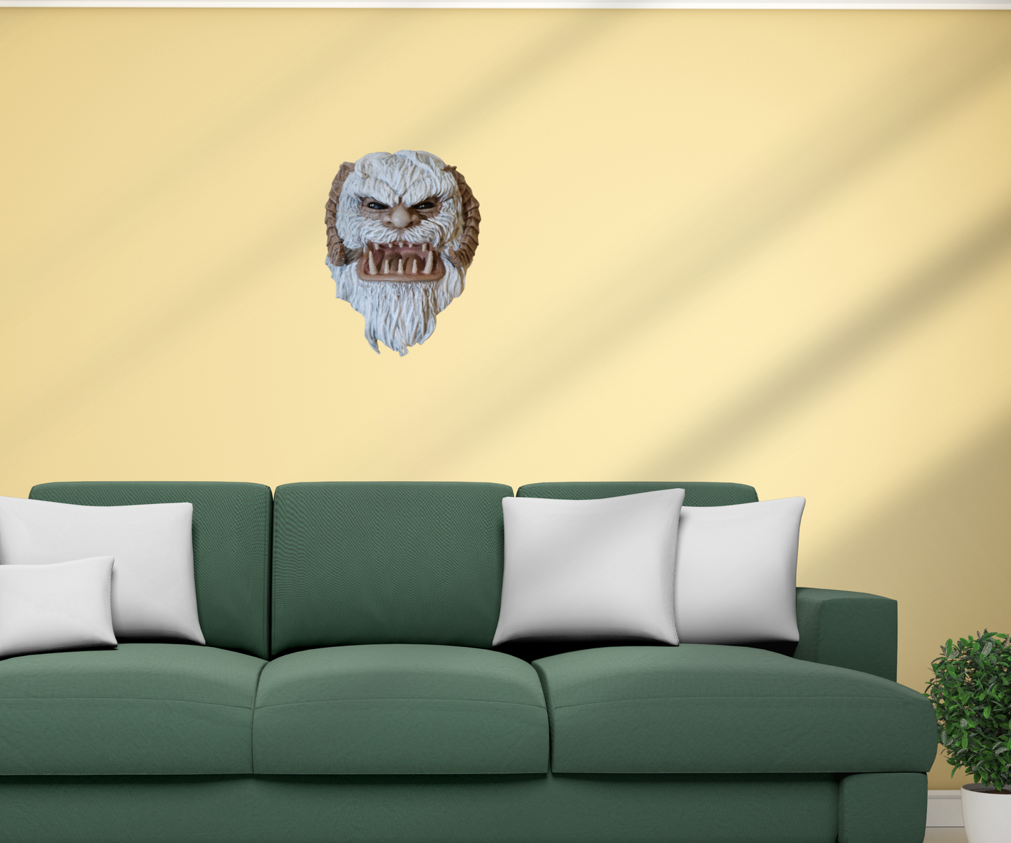 Wampa Head Wall Mount - Unique Sci-Fi Home Decor for Star Wars Fan - Cool Gift for Geeks, Nerds and Sci  -Fi Fans