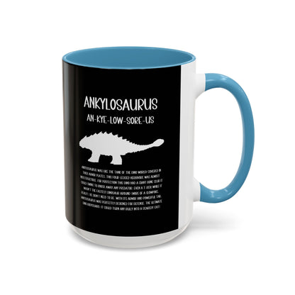 Ankylosaurus Mug with Detailed White Graphic Amazing Gift for the Dino Lovers in your life