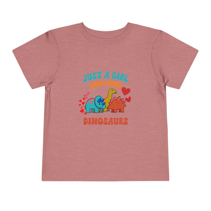 Just a Girl Who Loves Dinosaurs Toddler Size T-Shirt Stem children who Love Dinosaurs Tshirts