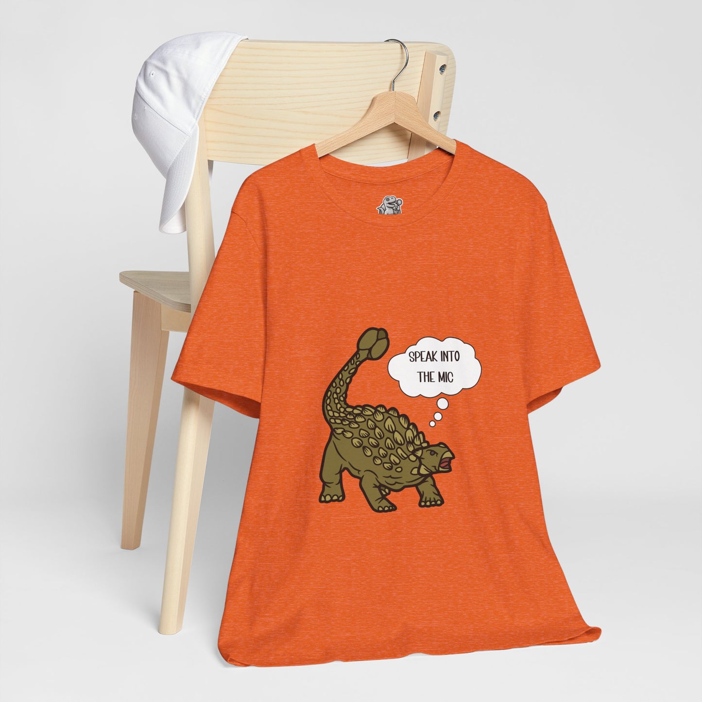 Ankylosaurus Speak into the Mic Graphic - Unisex Jersey Short Sleeve Tee Super Comfy Dino T-Shirt Gift