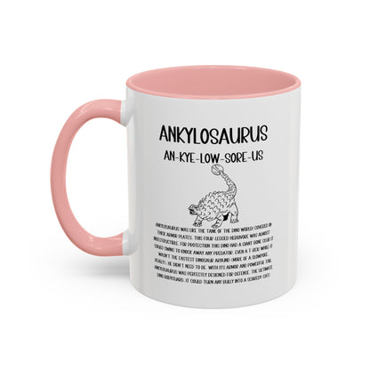 Defensive  Ankylosaurus Mug with Detailed Black Graphic Amazing Gift for the Dino Lovers in your life