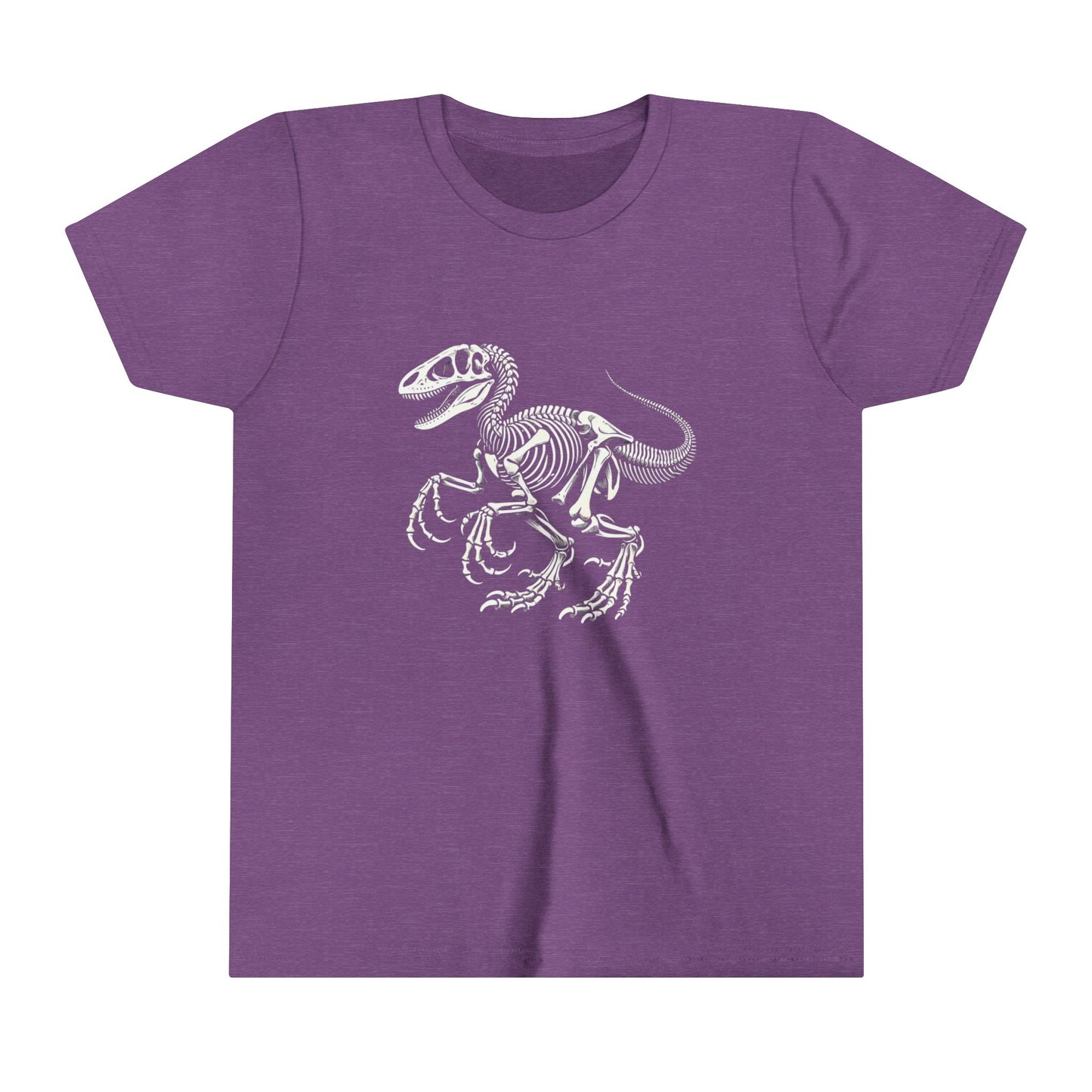 Youth Velociraptor Fossil Skeleton Tee – Bold & Authentic Prehistoric Style! 🦖🦴✨- Unisex Jersey Short Sleeve Tee Super Comfy Dino T-Shirt Gift