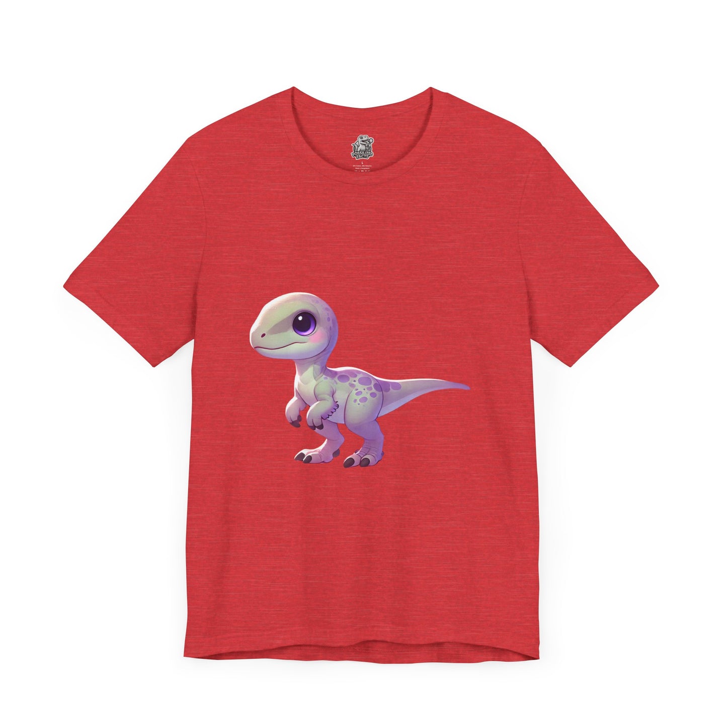 Pastel Baby Velociraptor Tee – Soft & Sweet Dino Style in Lavender! 🦖💜🌸 - Unisex Jersey Short Sleeve Tee Super Comfy Dino T-Shirt Gift