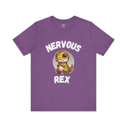 Cute Nervous Rex Unisex T-Shirt – Cute & Funny Unisex Dino Design for Everyday Fun