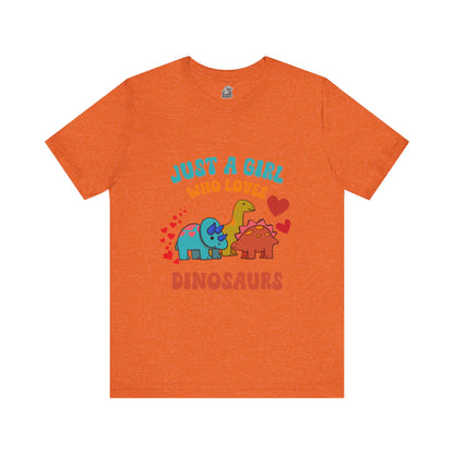 Retro - Just a Girl Who Loves Dinosaurs Unisex T-Shirt – Perfect for Dino Enthusiasts