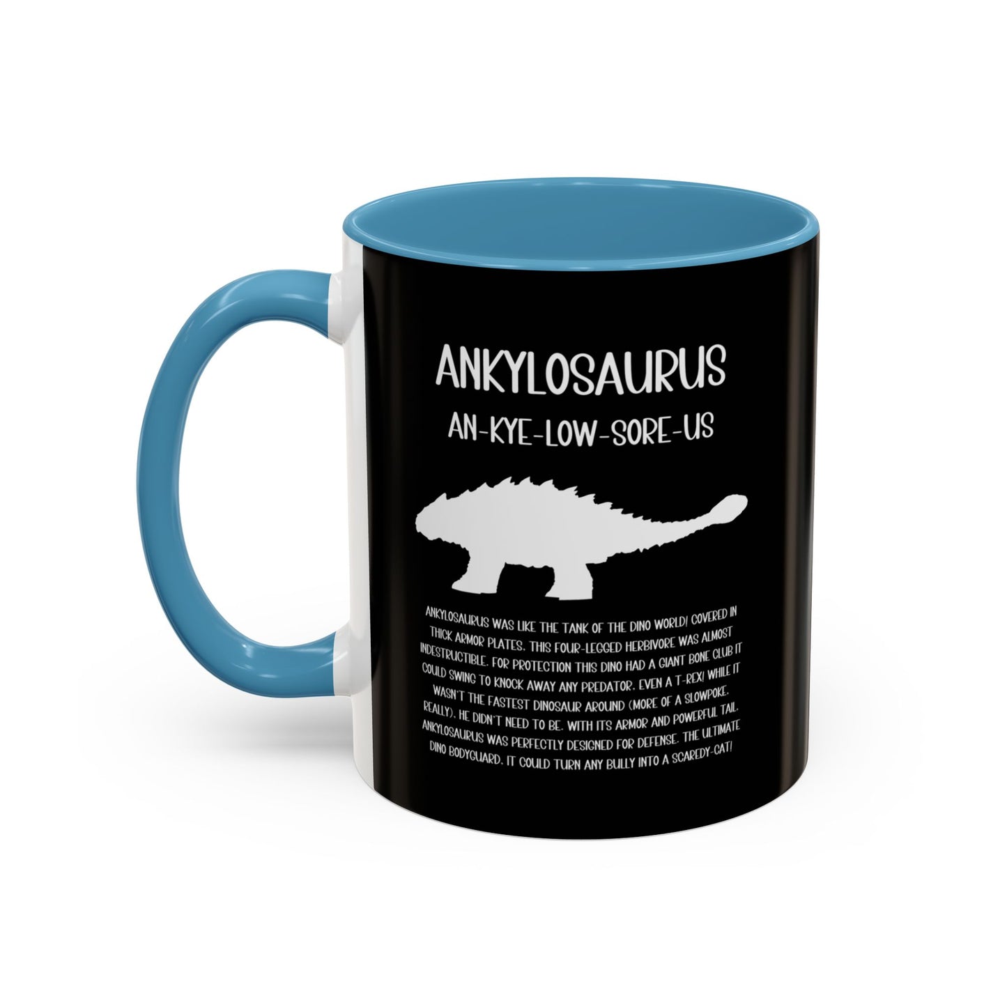 Ankylosaurus Mug with Detailed White Graphic Amazing Gift for the Dino Lovers in your life