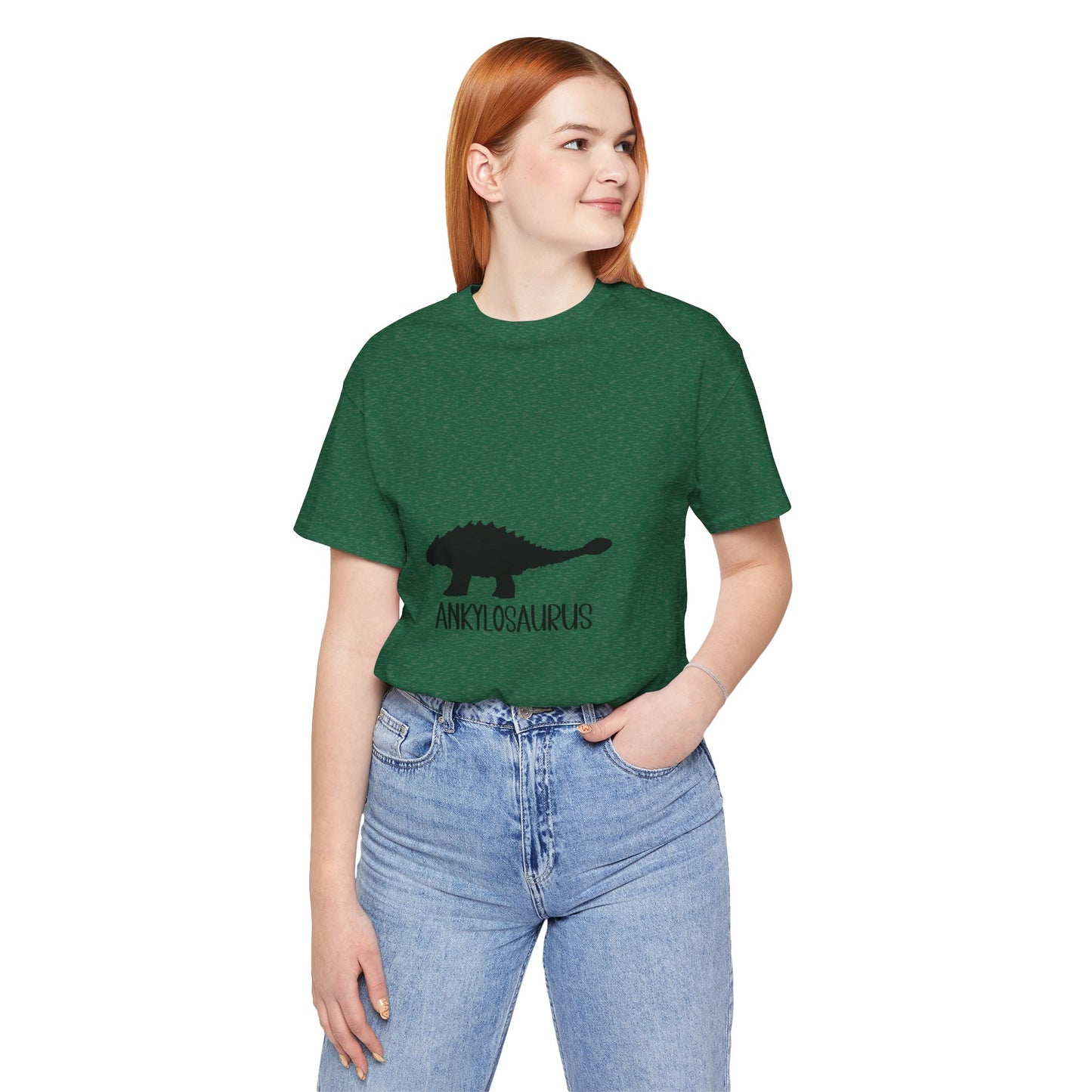 Ankylosaurus Black Text - Unisex Jersey Short Sleeve Tee Super Comfy Dino T-Shirt Gift