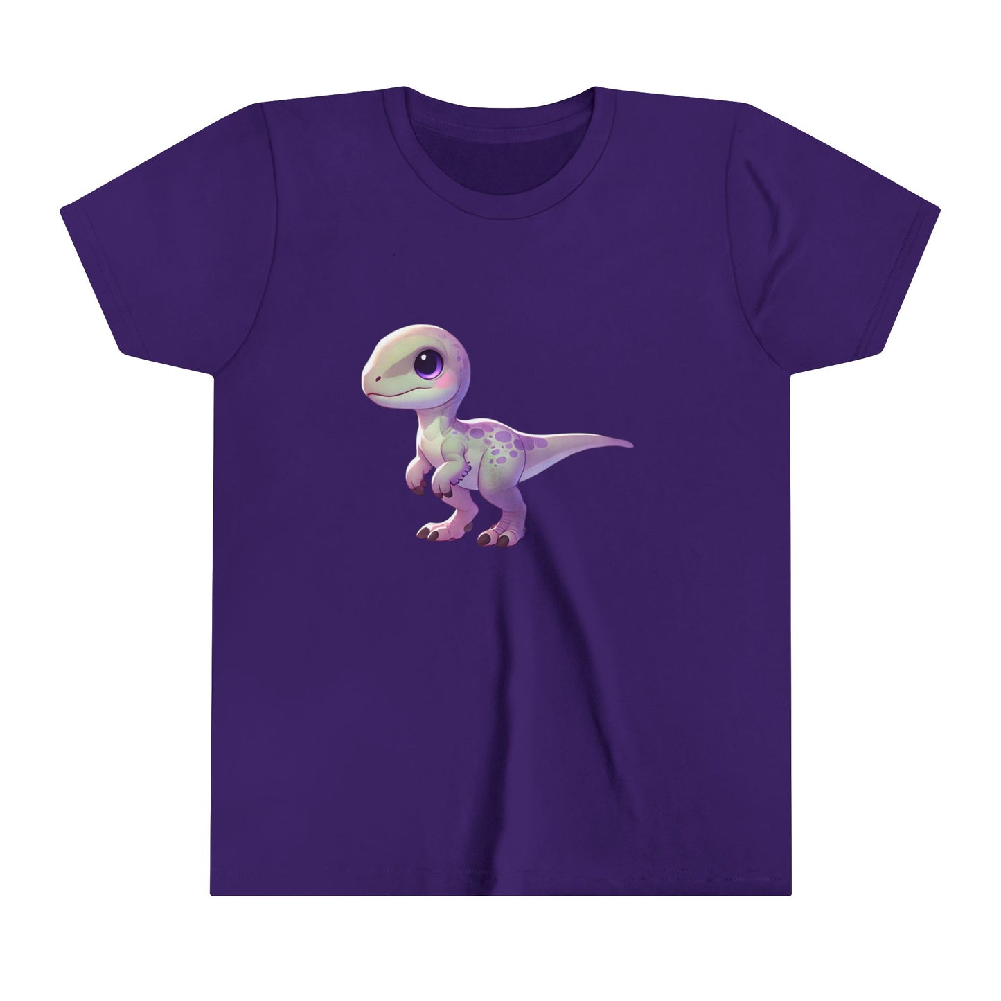 Youth Pastel Baby Velociraptor Tee – Soft & Sweet Dino Style in Lavender! 🦖💜🌸 - Unisex Jersey Short Sleeve Tee Super Comfy Dino T-Shirt Gift