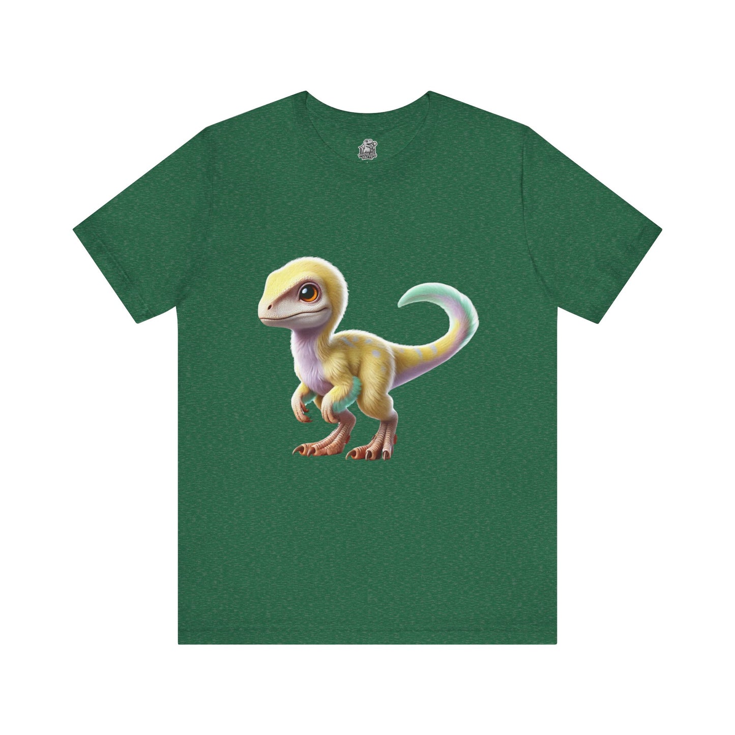 Fluffy Pastel Baby Velociraptor T-Shirt - Unisex Jersey Short Sleeve Tee Super Comfy Dino T-Shirt Gift