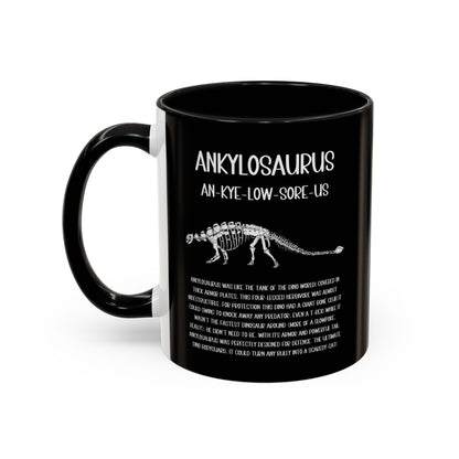 Fossil Ankylosaurus Mug with Detailed White Graphic Amazing Gift for the Dino Lovers in your life