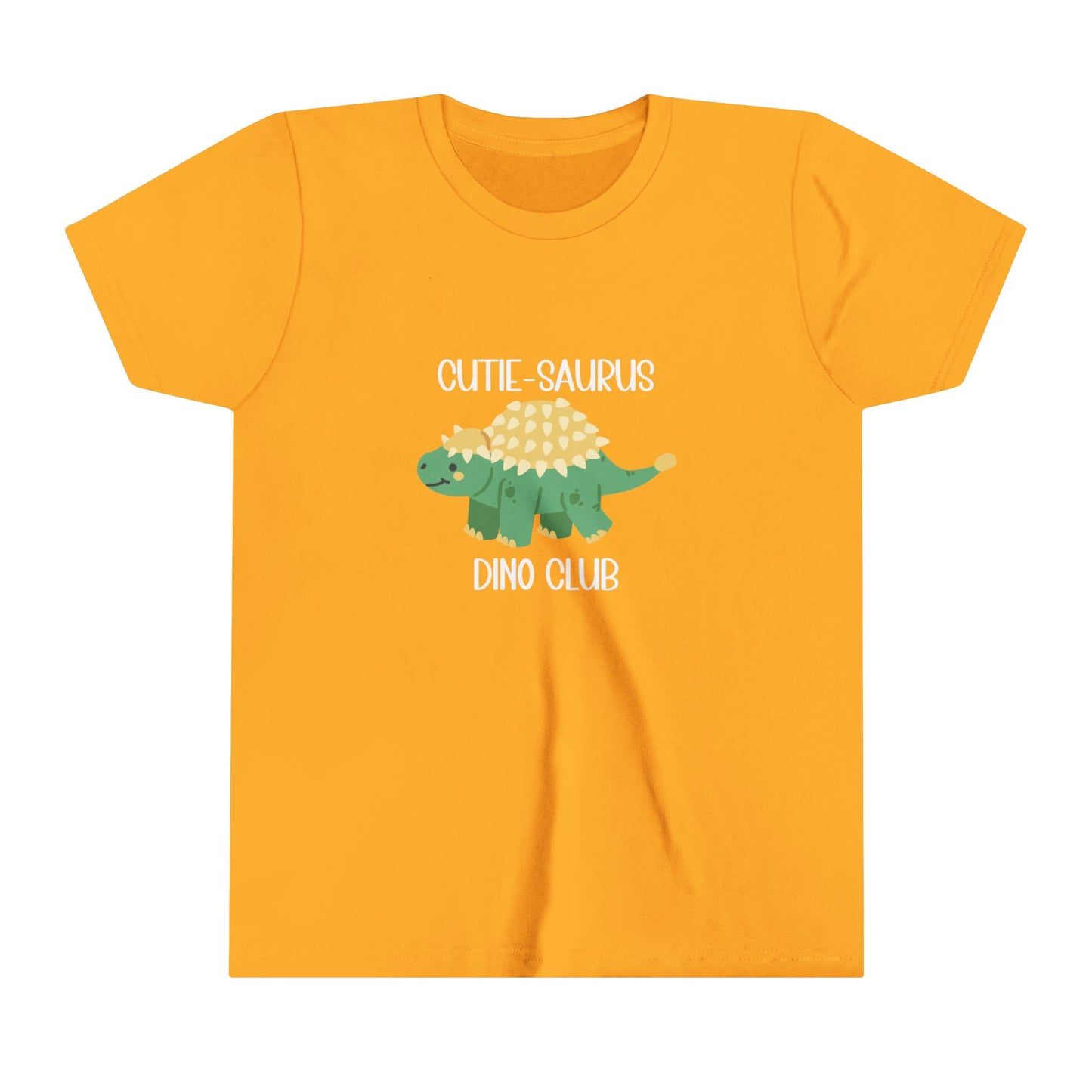 Youth Ankylosaurus Cutie Saurus Dino Club Green - White Graphic - Unisex Jersey Short Sleeve Tee Super Comfy Dino T-Shirt Gift