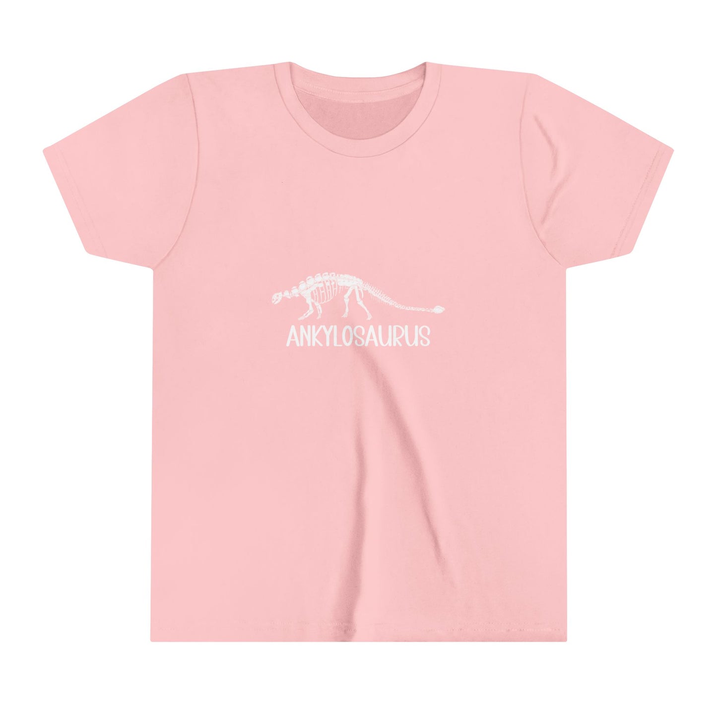 Youth Fossil Ankylosaurus T-Shirt with White Graphics - Unisex Jersey Short Sleeve Tee Super Comfy Dino T-Shirt Gift