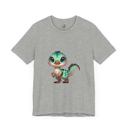 Adorable Baby Velociraptor Tee – Cuteness Overload for Dino Lovers! 🦖💚✨ - Unisex Jersey Short Sleeve Tee Super Comfy Dino T-Shirt Gift