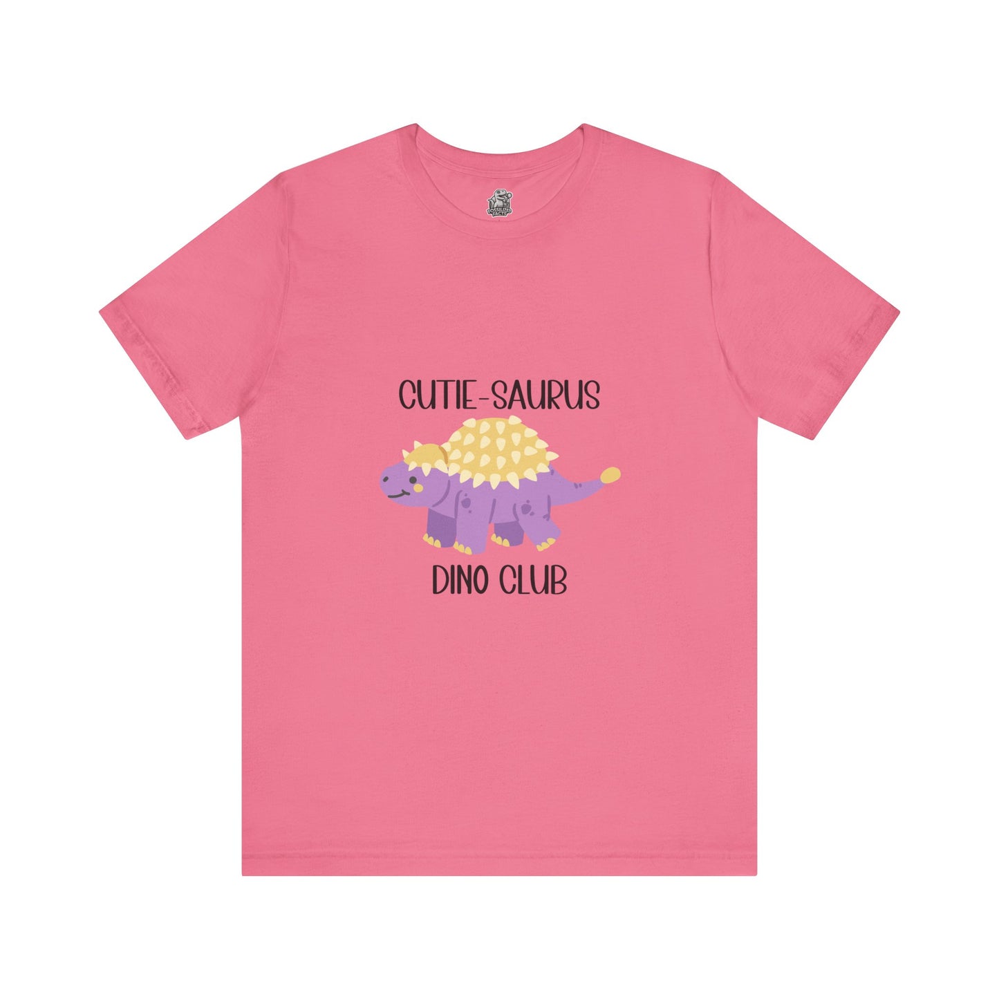 Ankylosaurus Ankylosaurus Cutie Saurus Dino Club Purple - Black Graphic - Unisex Jersey Short Sleeve Tee Super Comfy Dino T-Shirt Gift