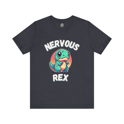 Nervous Rex Unisex T-Shirt – Cute & Funny Unisex Dinosaur Tee for All Dino Lovers